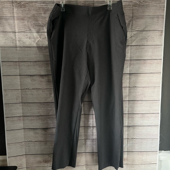 Gray Black Business Slacks with Pockets & Stretch Panel on Back, Size XXL - Picture 1 of 9